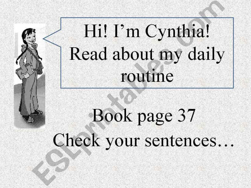 Cynthias routine powerpoint