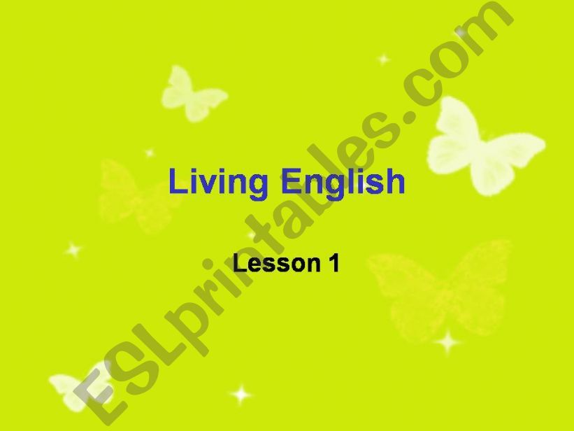 living english 1 powerpoint
