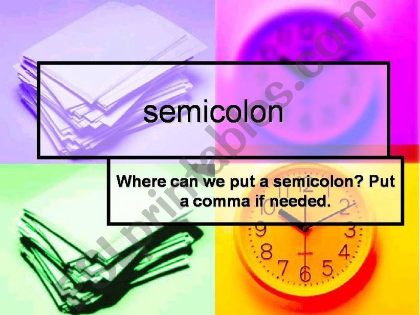punctuation semicolon powerpoint