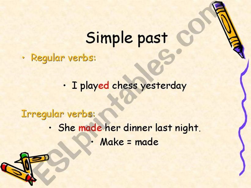 Simple past  powerpoint