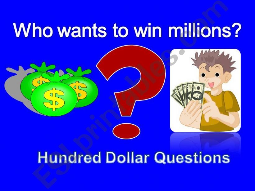 who wants to win millions? powerpoint