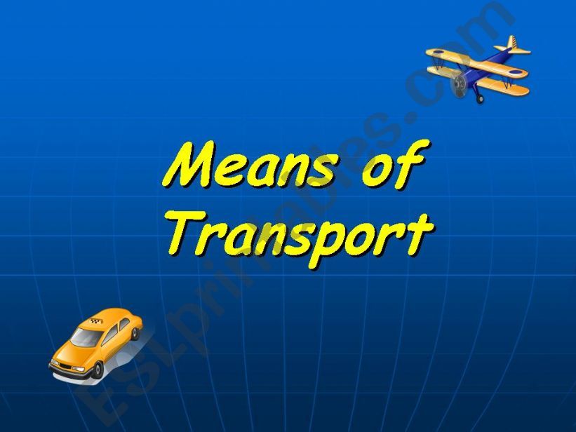 Means of Transport powerpoint