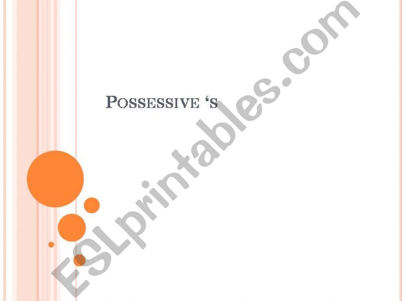 Possessive s powerpoint