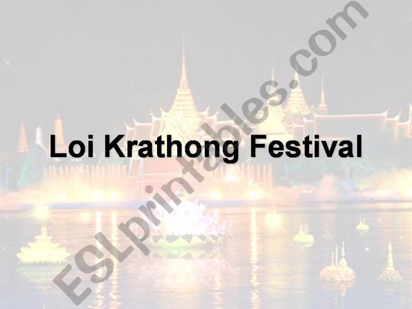 Loi Krathong Festival powerpoint