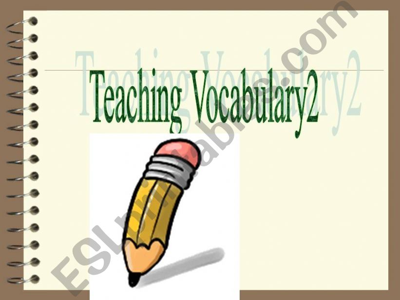 teaching vocabulary 2 powerpoint