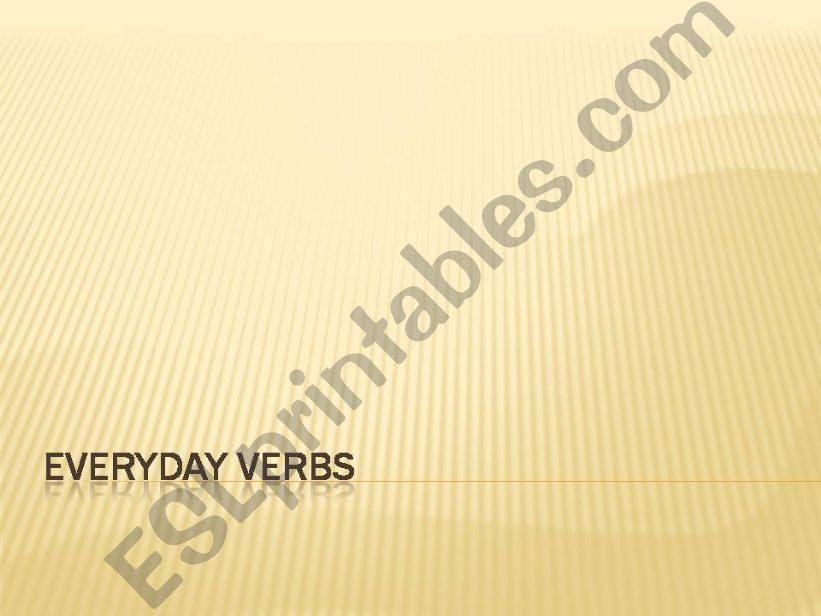 everyday verbs powerpoint