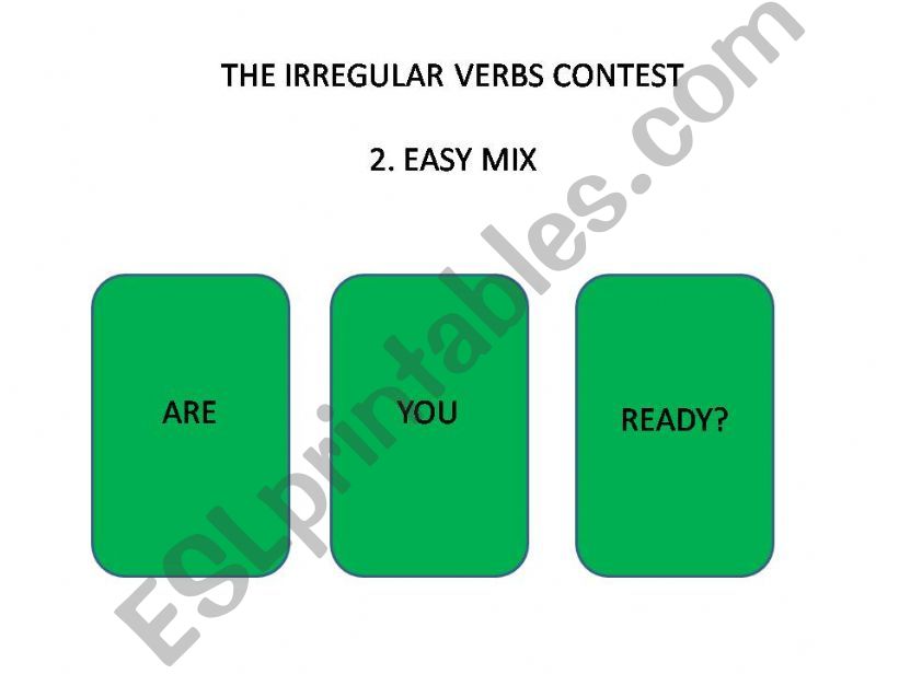 playing with irregular verbs easy mix part 2