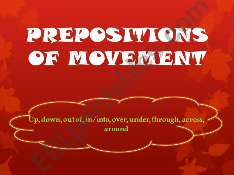 Prepositions of Movement powerpoint