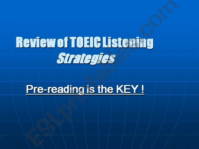 TOEIC Listening Review powerpoint
