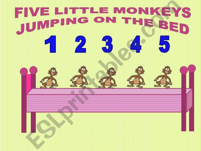 five little monkeys powerpoint