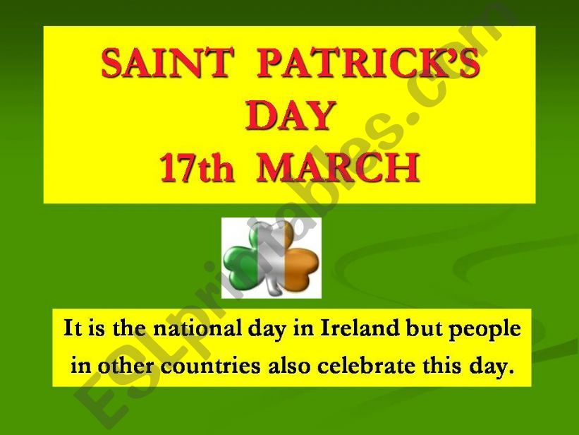 Saint Patricks Day powerpoint