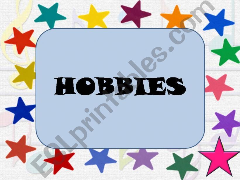 HOBBIES powerpoint