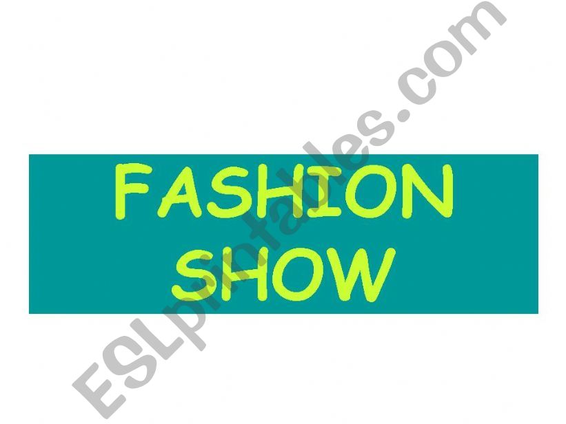 Fashion show 1/3 powerpoint