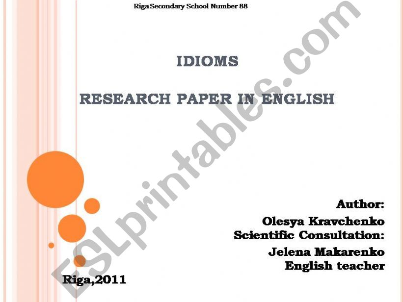Idioms and their origin powerpoint