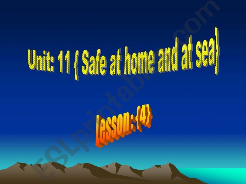 safe at home and at sea powerpoint