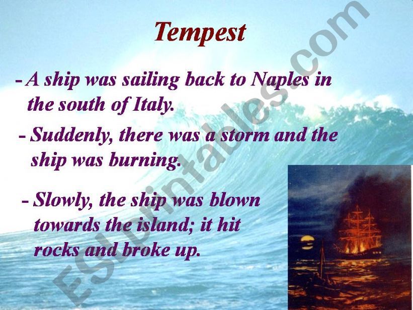 Tempest - Shakepeare powerpoint