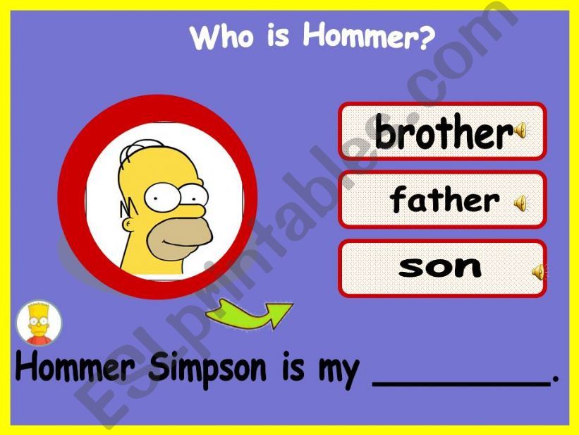 The simpsons family game powerpoint