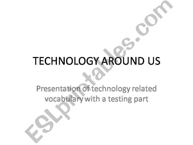 Technology around us powerpoint