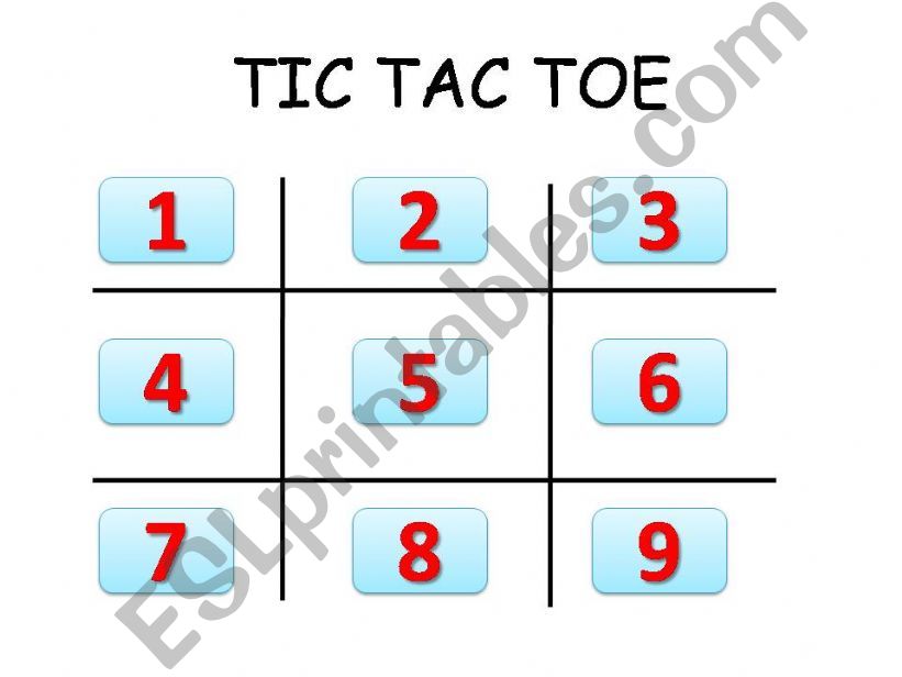 Tic tac toe, The articles a, an, the