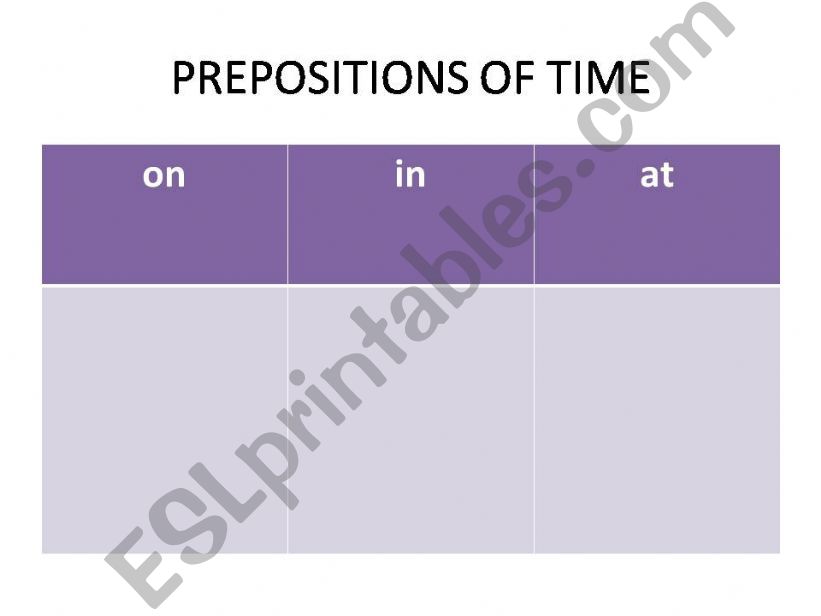 time expressions powerpoint