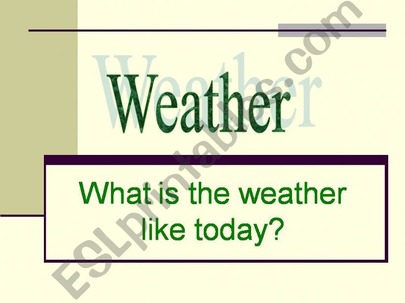 Weather powerpoint