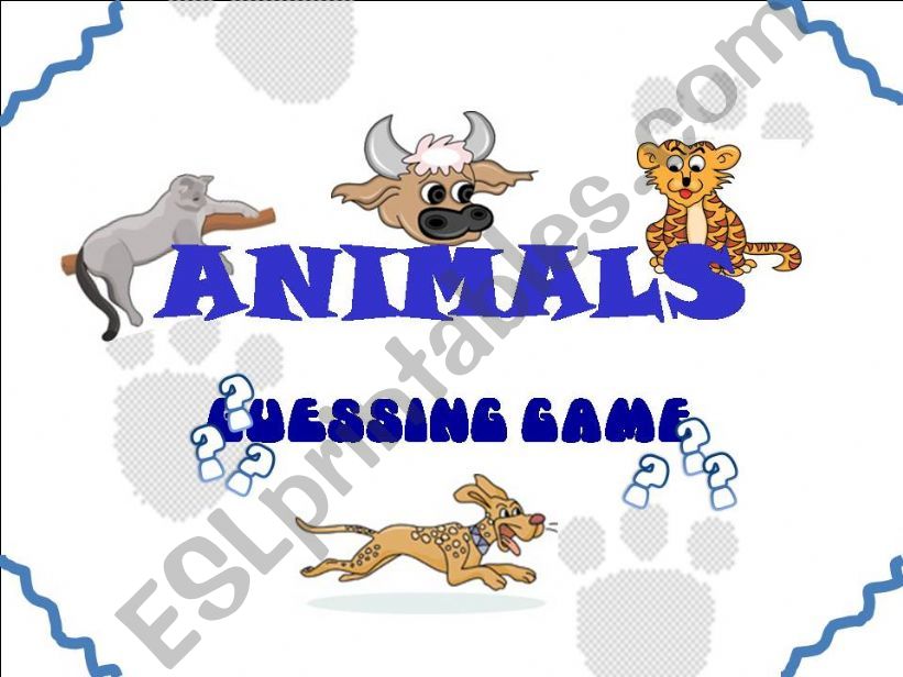 Animals - guessing game powerpoint