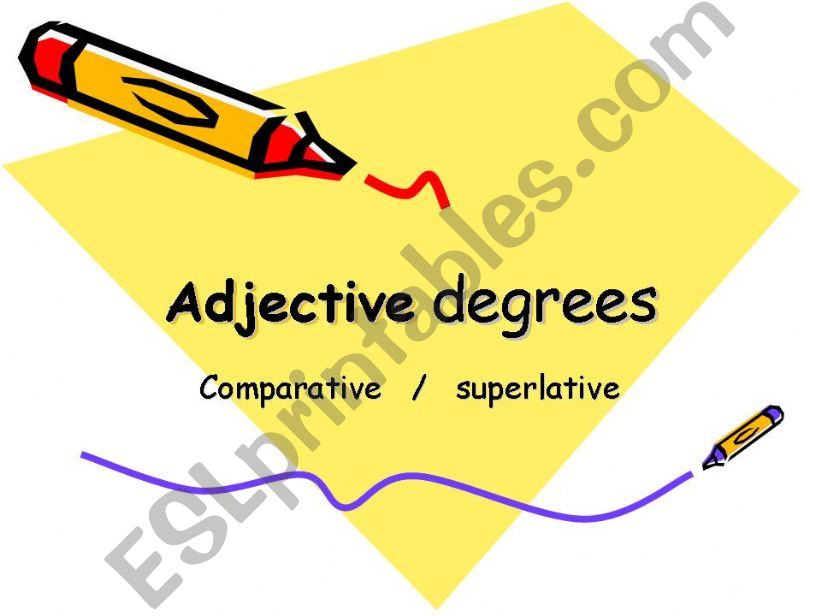 adjective degree powerpoint