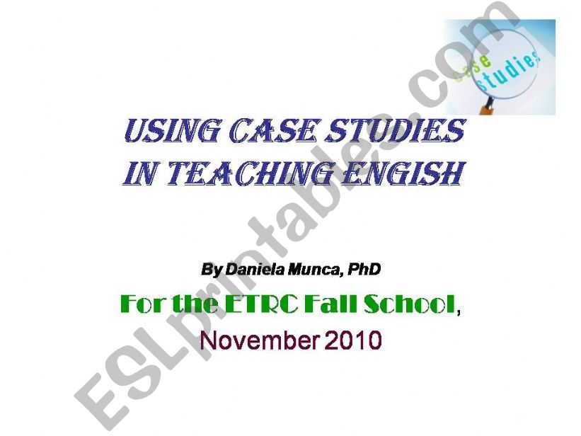 Case Studies in Teaching English