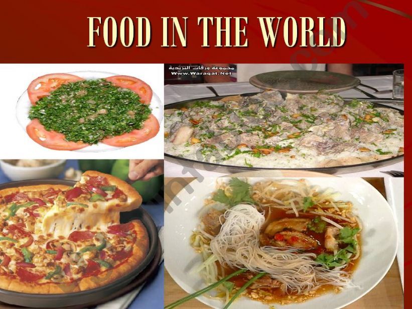 Food in the world powerpoint