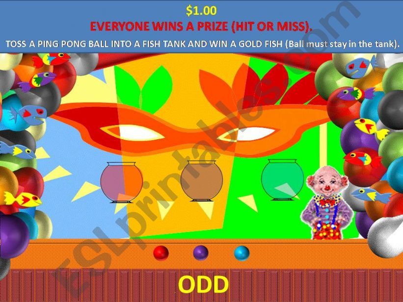 OPPOSITES PING PONG TOSS ARCADE GAME 21 QUESTIONS