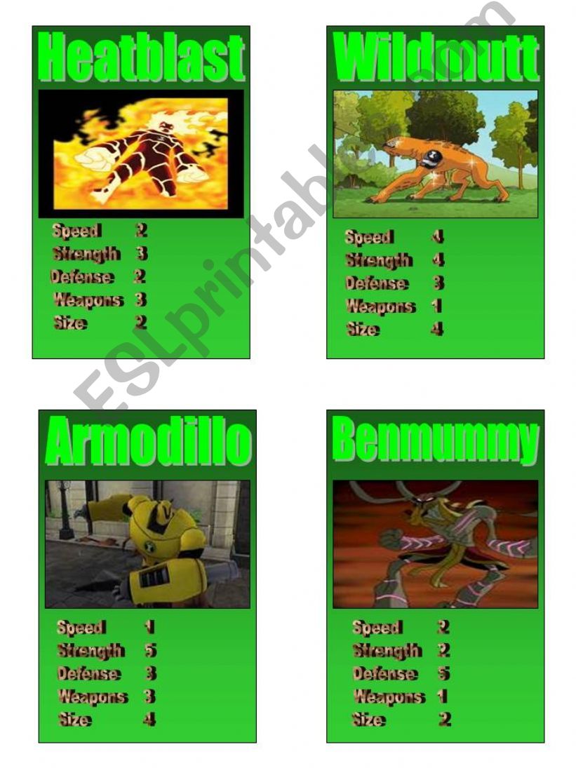 Ben 10 top trumps powerpoint