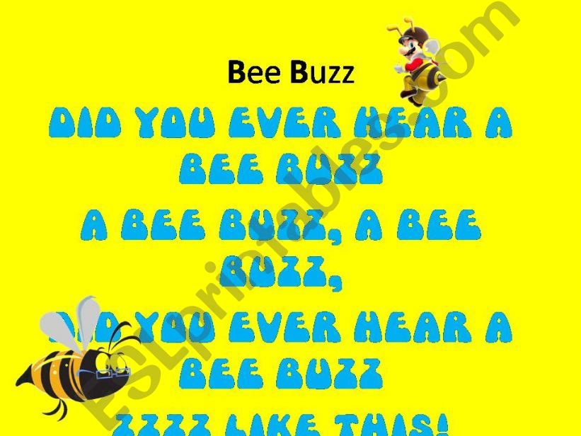 Did you ever Hear a Bee Uzz powerpoint
