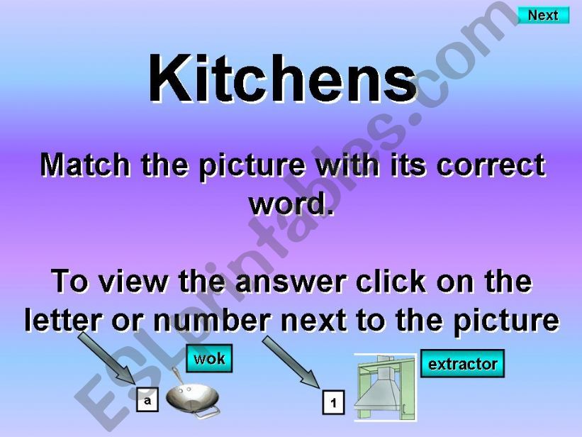 Kitchen equipment and machinery - Matching