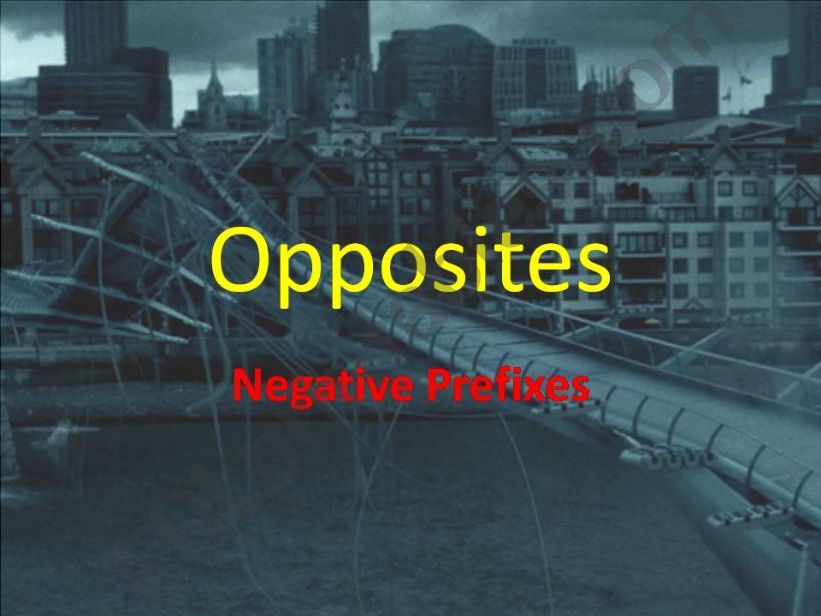 NEGATIVE PREFIXES powerpoint