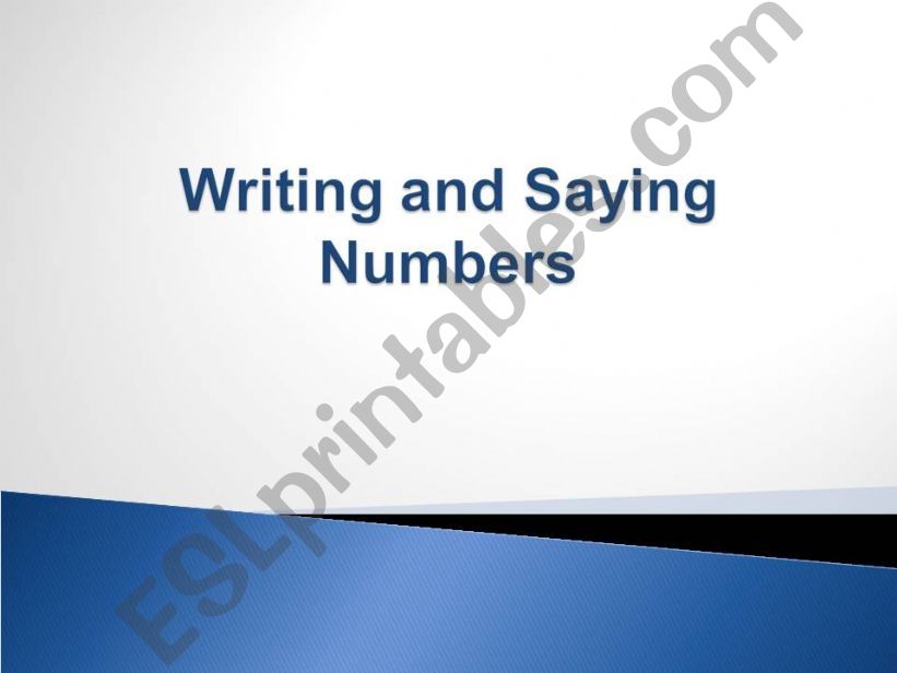 Numbers powerpoint