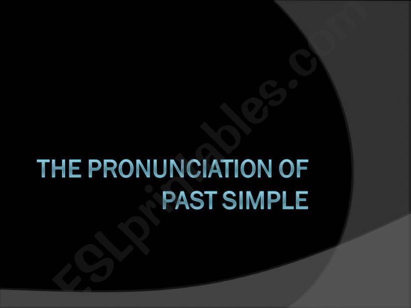 Pronunciation of past simple tense