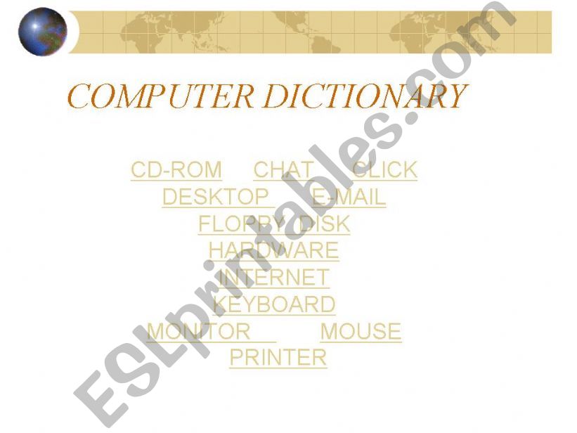 computer dictionary powerpoint