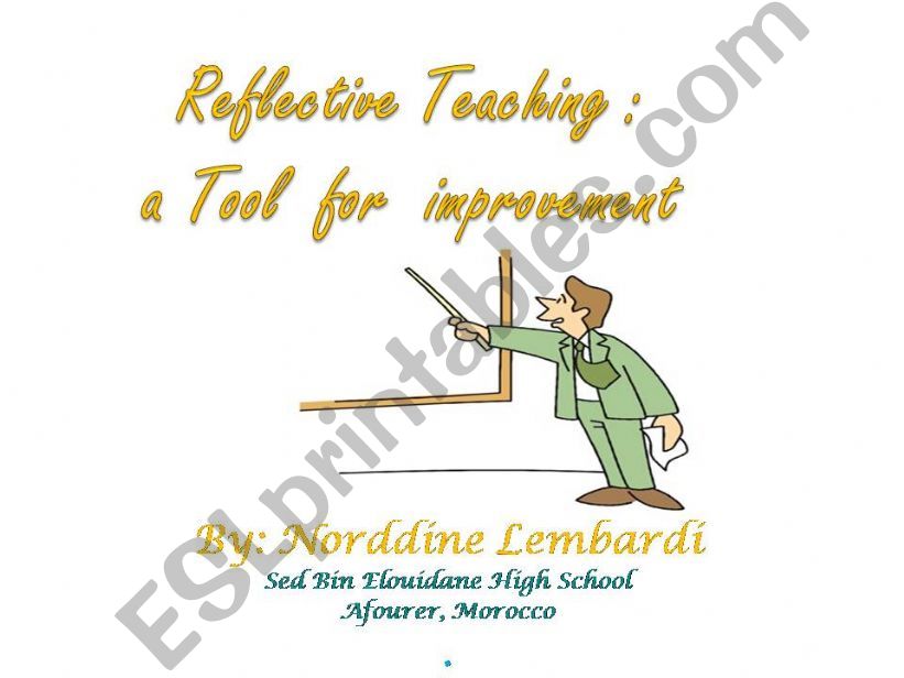 Reflective teaching powerpoint