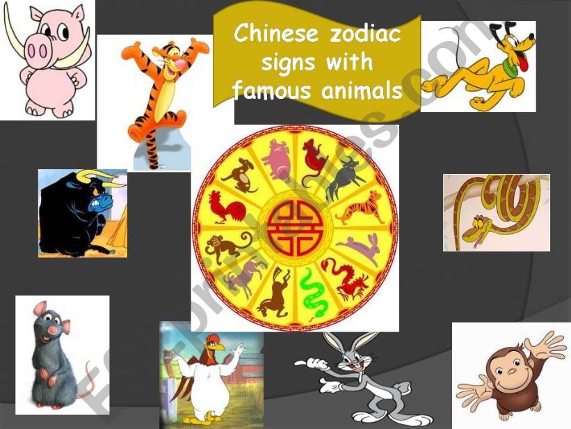 CHINESE ZODIAC SIGNS WITH FAMOUS ANIMALS