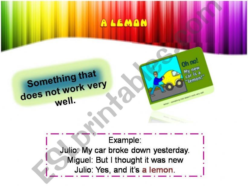 Idioms about food 2-2 powerpoint