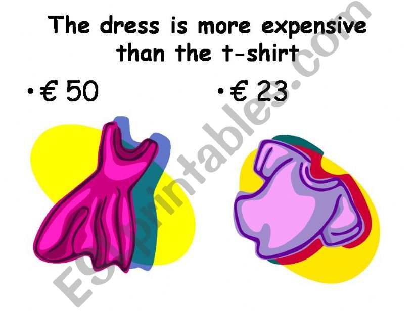 comparative clothes powerpoint
