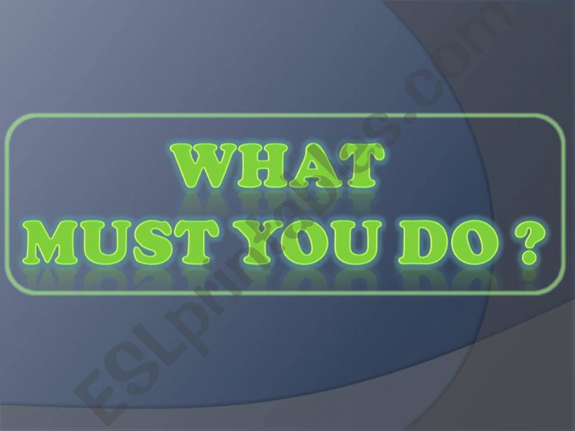 Must/mustnt powerpoint