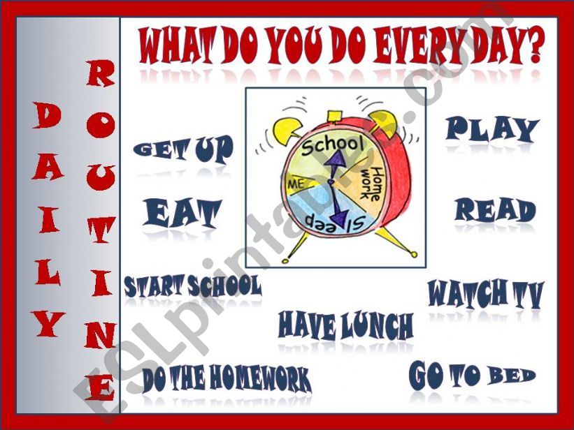 What do you do every day? powerpoint