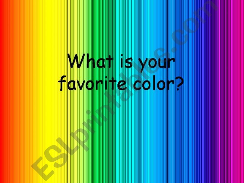 Whats your favorite color? powerpoint
