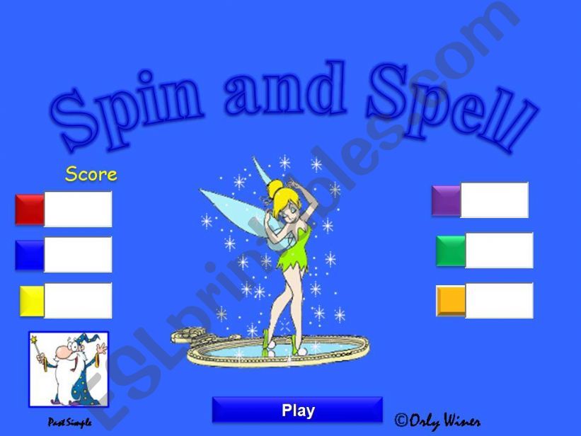 Spin and Spell  1/3 powerpoint