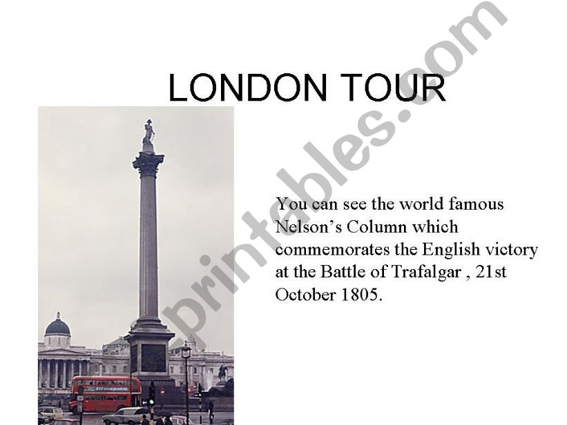 LONDON TOUR powerpoint