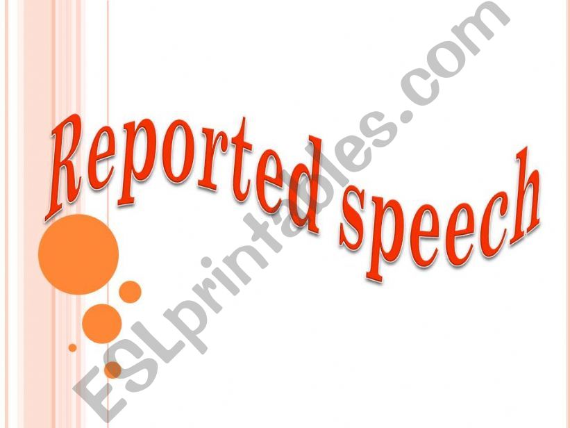 Reported speech powerpoint