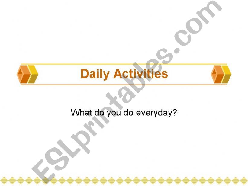 Daily Routines powerpoint