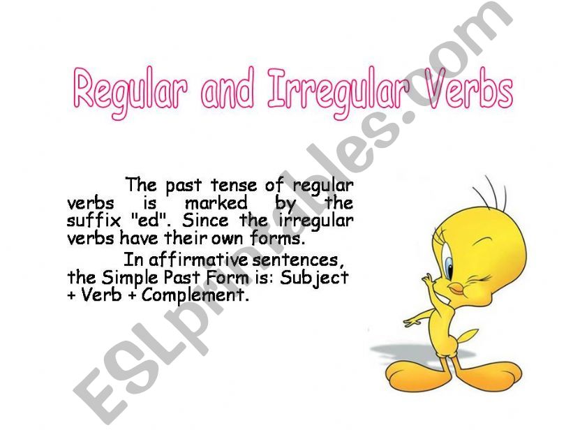 Regular Verbs powerpoint