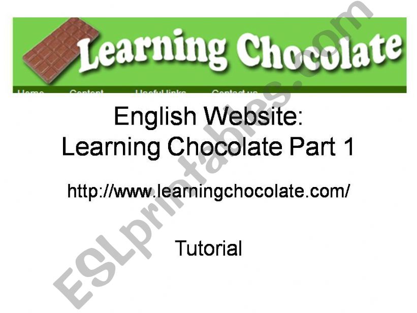 Tutorial for Learning Chocolate Website